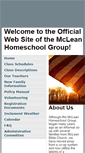 Mobile Screenshot of mcleanhomeschoolgroup.org